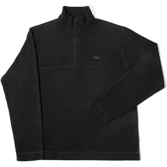 NWT Rains Addis Fleece Half Zip Unisex Jacket Black Size L